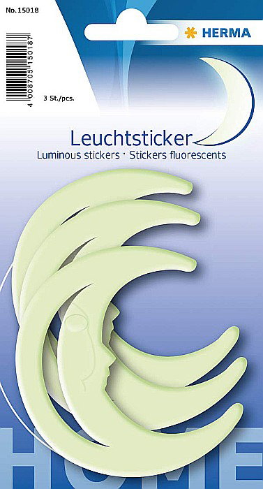 TOR STICKER LUNA FOSFORESCENTA 3/SET HERMA 15018 [1]