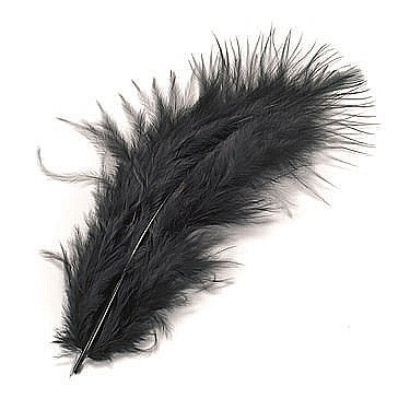 KP PENE DECOR MARABOU 10CM 15/SET NEGRU 6619614 [1]