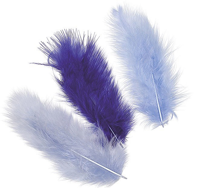 KP PENE DECOR MARABOU 10CM 15/SET MIX ALBASTRU 6619935 [1]
