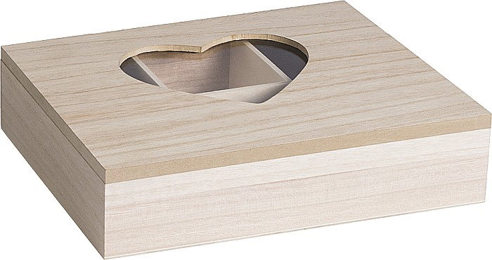 KP CUTIE LEMN CAPAC STICLA, 6 COMPARTIMENTE 8735225 [1]