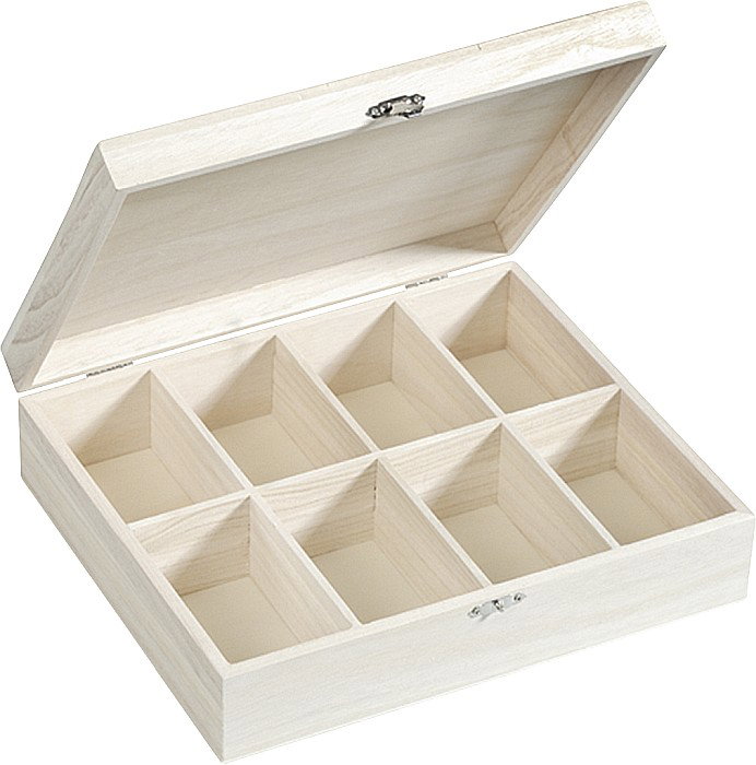 KP CUTIE LEMN 27.8*24*7.4CM DREPTUNGHIULARA, 8 COMPARTIMENTE 8735235 [2]