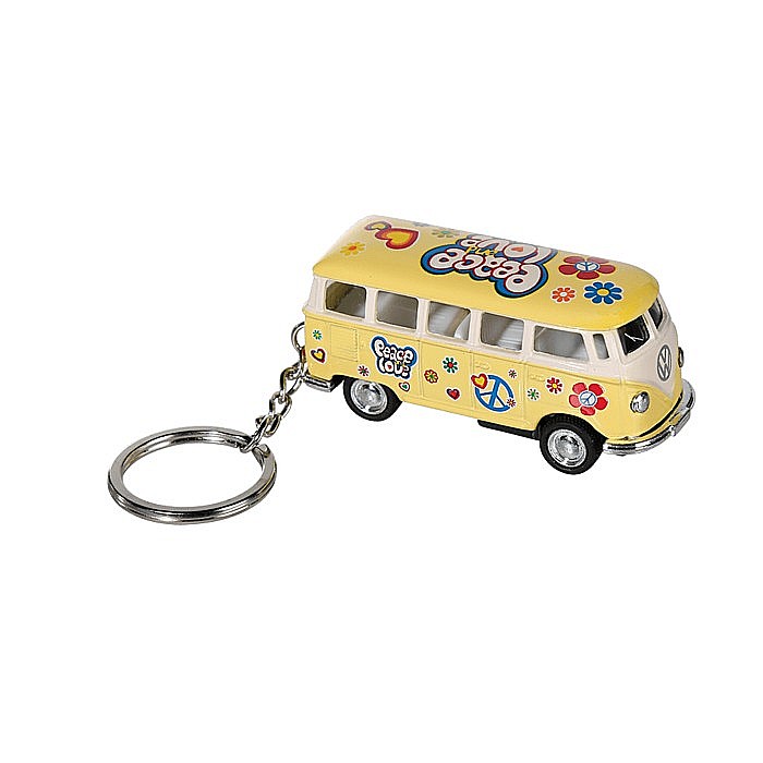 BLU BRELOC CHEI 6.5CM VW T1 BUS 1962 - PEACE&LOVE 56/0094 [4]