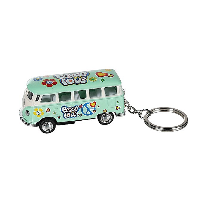 BLU BRELOC CHEI 6.5CM VW T1 BUS 1962 - PEACE&LOVE 56/0094 [5]