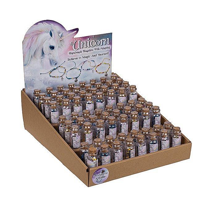 BLU BRATARA TEXTILA IN STICLUTA CU MARGELE STICLA SI PANDANTIV METALIC UNICORN 76/0153 [6]