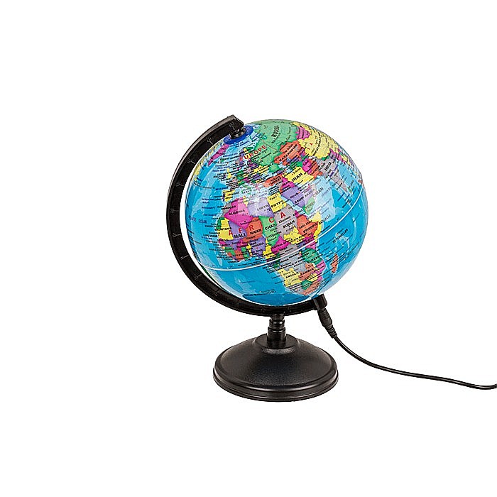 BLU GLOB PAMANTESC CU LED 15.5CM INCARCARE USB 57/1206 [2]