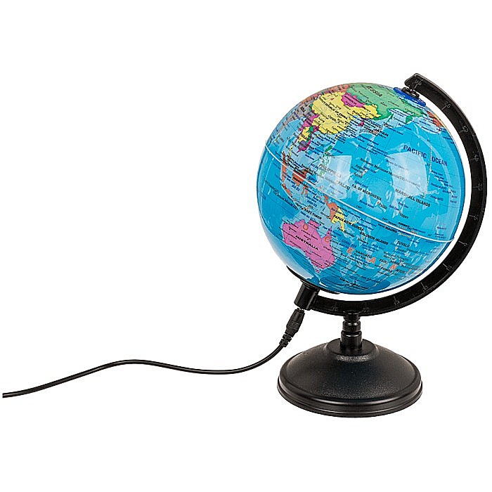 BLU GLOB PAMANTESC CU LED 15.5CM INCARCARE USB 57/1206 [4]