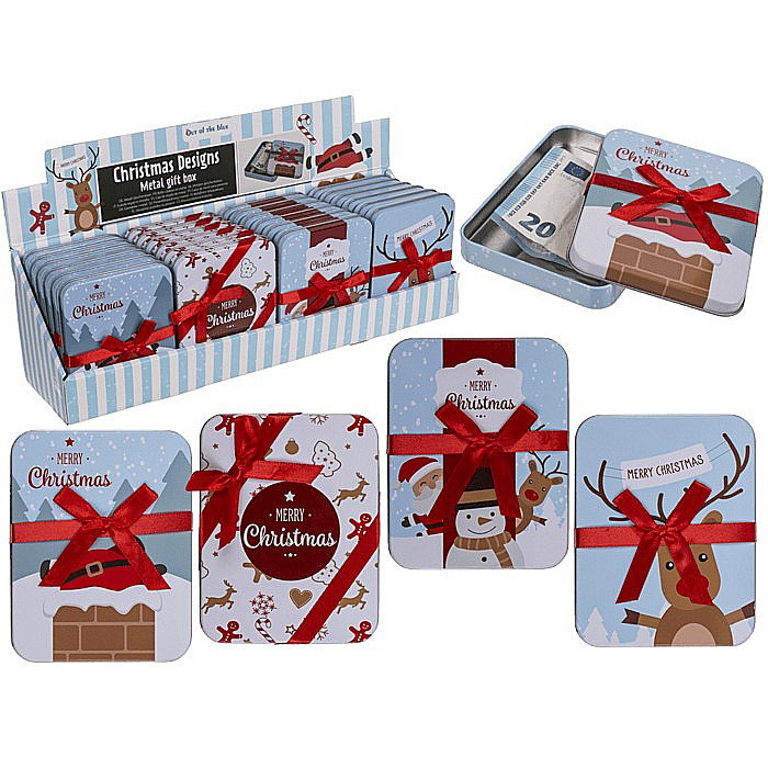 BLU CUTIUTA CADOU METAL 12*9CM MERRY CHRISTMAS 62/0847 [1]