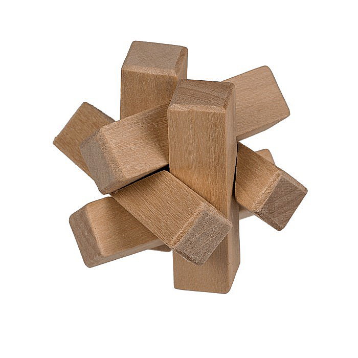 BLU PUZZLE DIN LEMN 4.5*4.5CM JOC DE INDEMANARE 76/6184 [10]