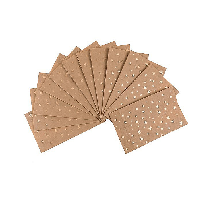 BLU SACOSA CADOU 20*12*6CM KRAFT ARTIZANALA 12/SET STARS, CU SFOARA DE IUTA SI ETICHETA 180756 [6]
