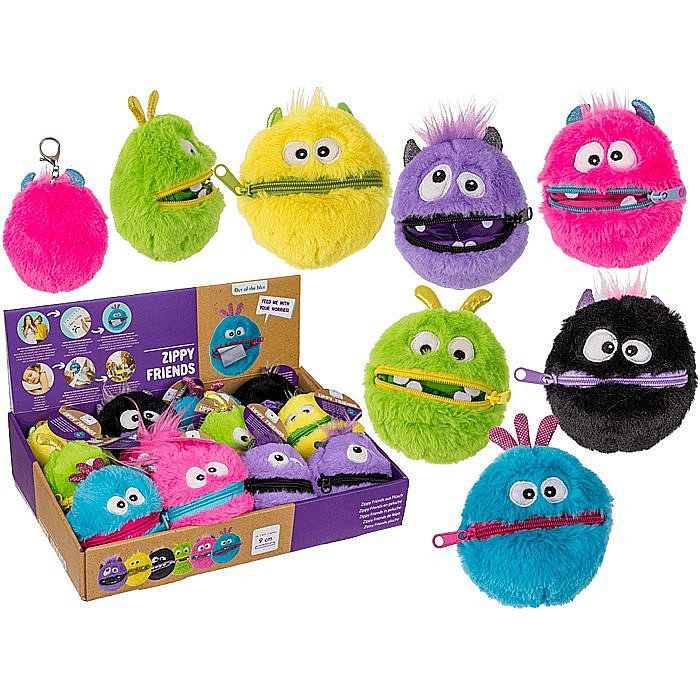 BLU BRELOC ZIPPY FRIENDS 9CM MONSTRU PLUSH DIVERSE CULORI 61/6875 [18]