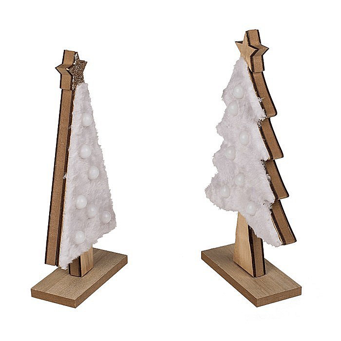BLU DECORATIUNE LUMINOASA 3D LEMN 10*25CM POM DE CRACIUN 939128 [4]