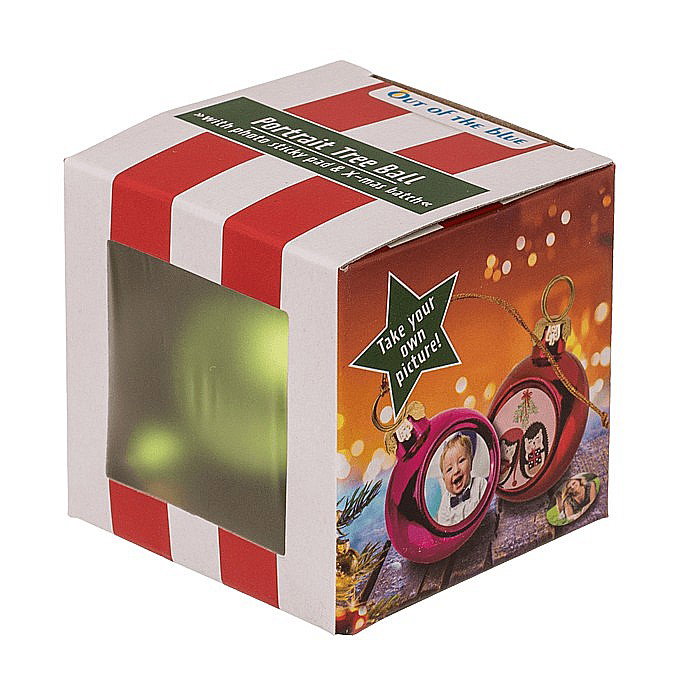 BLU GLOB FOTO ROTUND 6CM PENTRU POM DE CRACIUN 160094 [2]