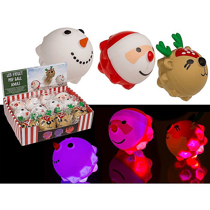 BLU MINGE SQUISHY 6CM CU LED, 3XLR41 DIVERSE MODELE CRACIUN 160018 [1]