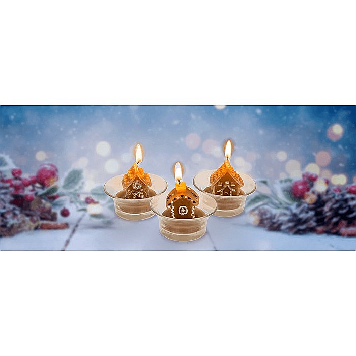 BLU SUPORT DECORATIV DIN STICLA 3*2*4CM CU LUMANARE IN FORMA DE CASUTA 950152 [9]