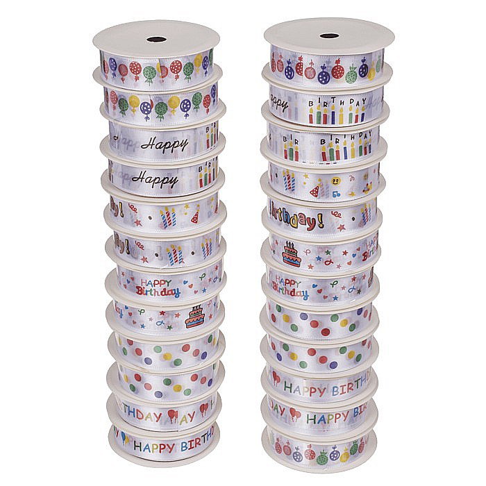 BLU BANDA DECORATIVA POLIESTER 2CM*2M HAPPY BIRTHDAY 180498 [4]