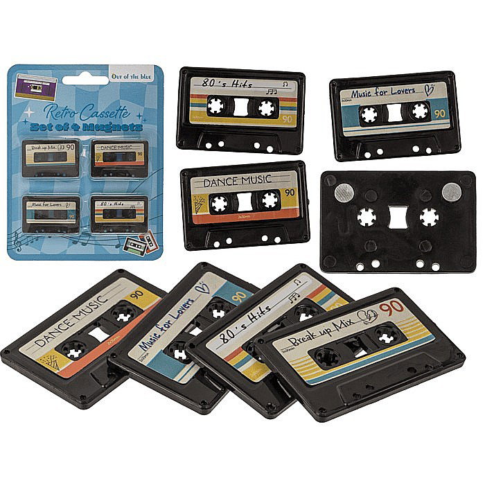 BLU MAGNET FRIGIDER CASETA AUDIO RETRO 3*4.2CM 4/SET 33/5972 [2]