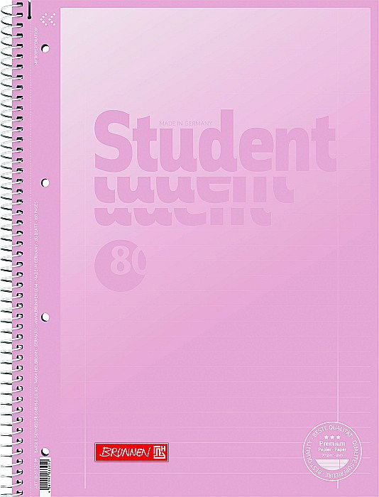 CAIET A4 80F SPIRA SI PERFORATII PASTEL LINII 6732796 [2]