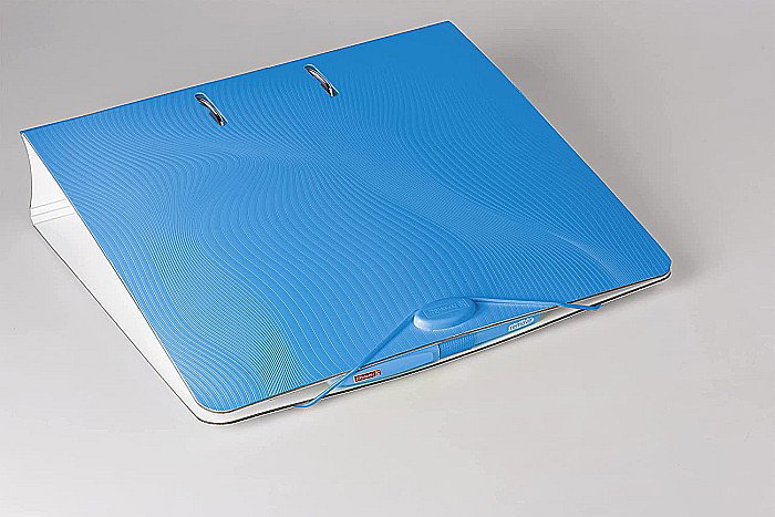 BR BIBLIORAFT A4 7CM PP WAVE COLOR CODE ALBASTRU AZUR 2043733 [3]