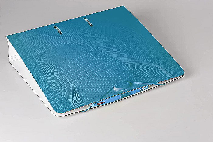 BR BIBLIORAFT A4 5CM PP WAVE COLOR CODE ALBASTRU AZUR 2043533 [6]