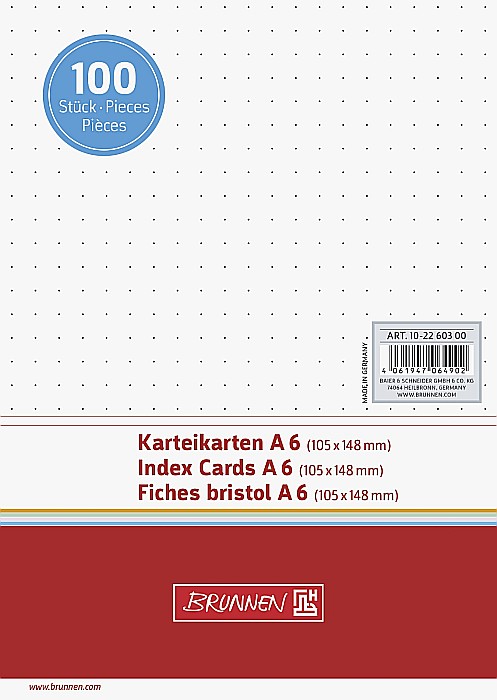 BR INDEX CARD A6 100/SET ALB DOTS 2260300 [1]
