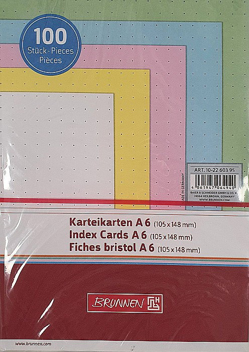 BR INDEX CARD A6 100/SET  CULORI ASORTATE DOTS 2260395 [3]