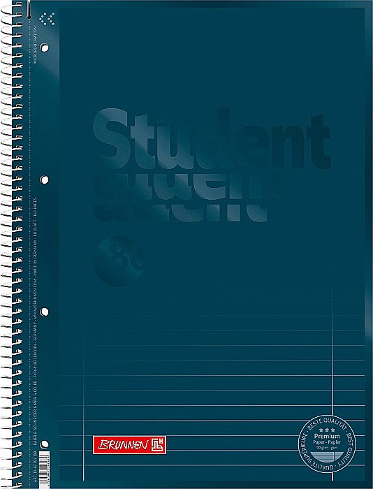 BR CAIET A4 80F SPIRA SI PERFORATII ALBASTRU DENIM COLOR CODE LINII 67927139 [1]