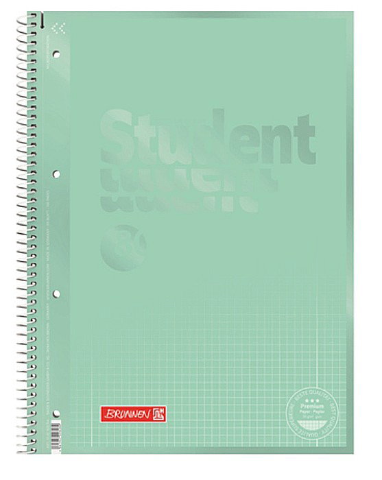 CAIET A4 80F SPIRA SI PERFORATII VERDE MENTA COLOR CODE PATRATELE 67928154 [1]
