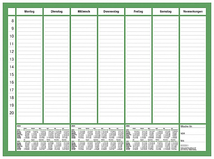BR PLANNER BIROU SAPTAMANAL 50 FILE 59*42CM 70125004 [1]