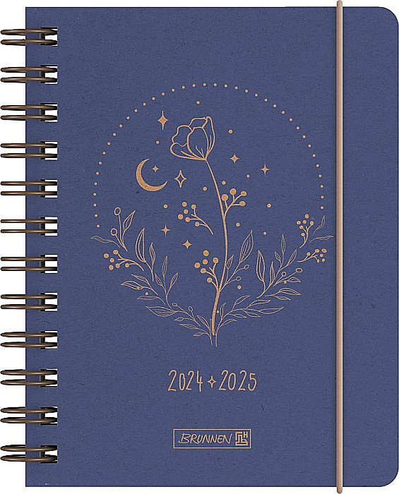 BR AGENDA SCOLARA SPIRA A6 DATATA ZILNIC 2024-2025 CU ELASTIC MOON FLOWER 71775025 [1]