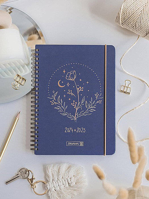 BR AGENDA SCOLARA SPIRA A6 DATATA ZILNIC 2024-2025 CU ELASTIC MOON FLOWER 71775025 [3]