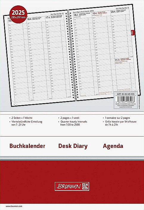 BR AGENDA DATATA SAPTAMANAL BRUNNEN A4 2025 SPIRA NEGRU METALIC 76365905 [3]