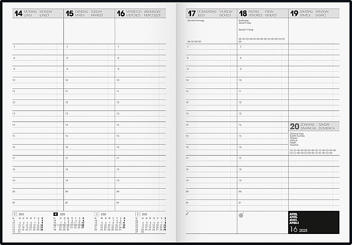 AGENDA DATATA SAPTAMANAL BRUNNEN A4 2025 CU ELASTIC BALADEK NEGRU 78166905 [2]