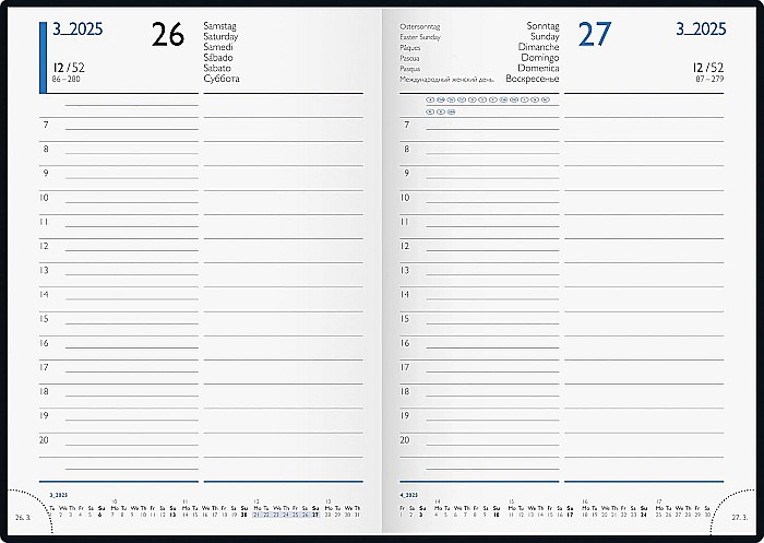BR AGENDA DATATA ZILNIC ARABESQUE A5 2025 COPERTA IMITATIE PIELE ALBASTRU 79833905 [2]