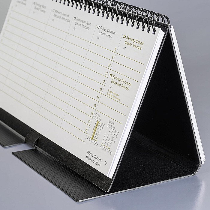 BR CALENDAR BIROU SAPTAMANAL 2025 28.5*12CM SPIRA NEGRU 87060905 [3]