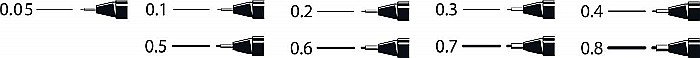 LEG LINER UNI PIN 0.4MM L52 NEGRU [2]