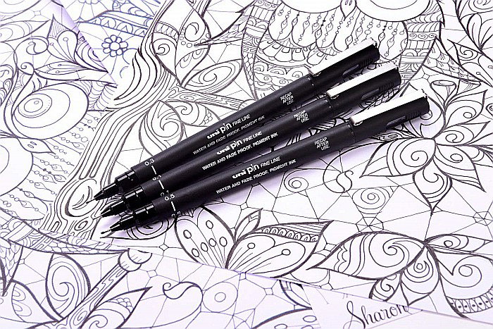 LEG LINER UNI PIN 0.4MM L52 NEGRU [5]