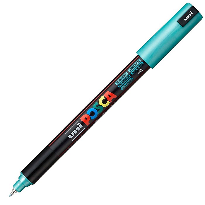 MARKER UNI POSCA VARF METALIC 0.7MM PC1MR M625/34750 VERDE METALIZAT [2]
