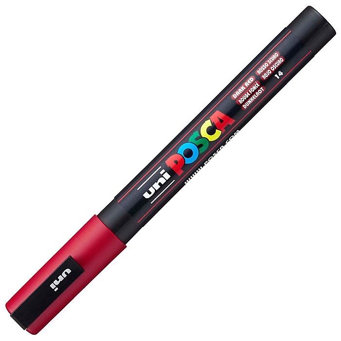 MARKER UNI POSCA UNIVERSAL 3M 0.9-1.3 MM M1198/29434 ROSU INCHIS [1]