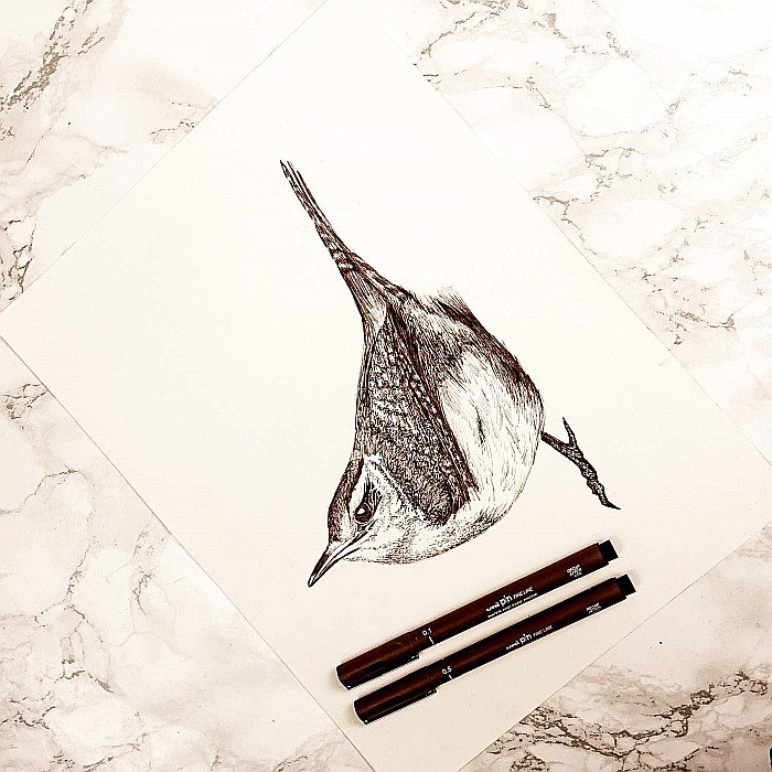 LEG LINER UNI PIN 0.1MM L369 SEPIA [3]