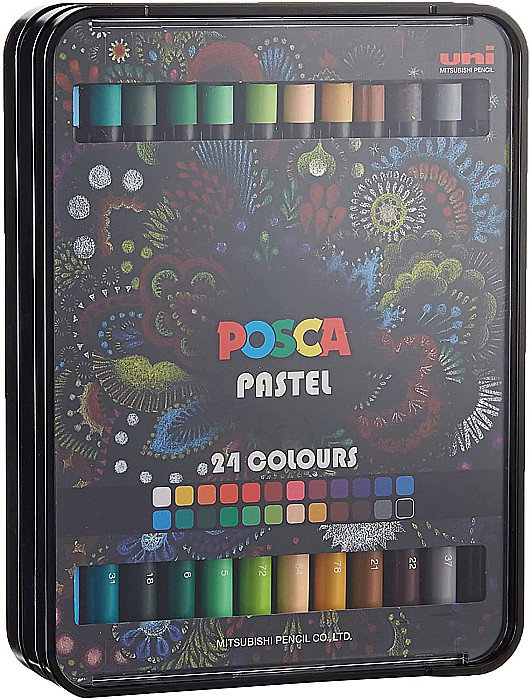 PASTEL ULEIOS POSCA  KPA-100  24/SET P3287 [1]