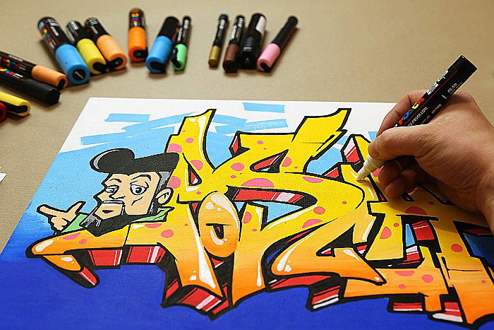 MARKER UNI POSCA UNIVERSAL 5M 1.8-2.5 MM M1281/36945 PORTOCALIU CAISA [3]
