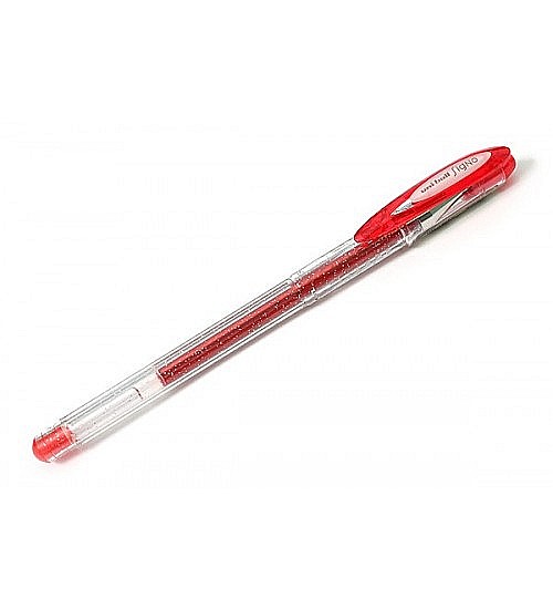 LEG PIX UNI-BALL GEL CU SCLIPICI UM-120SP ROSU P308 [1]
