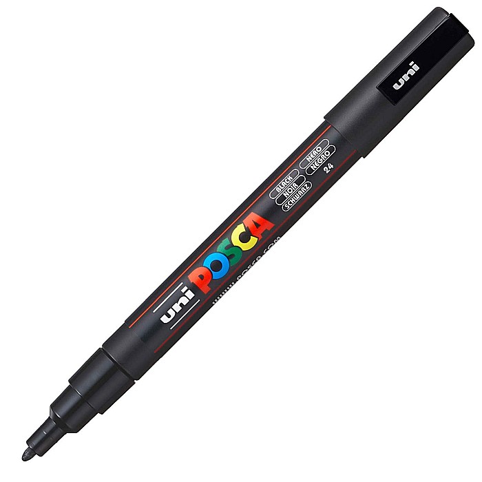 MARKER UNI POSCA UNIVERSAL 3M 0.9-1.3MM M196/14144 NEGRU [2]