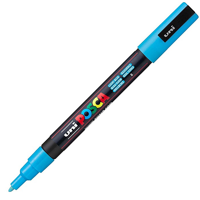 MARKER UNI POSCA UNIVERSAL 3M 0.9-1.3 MM M296/14154 ALBASTRU DESCHIS [2]