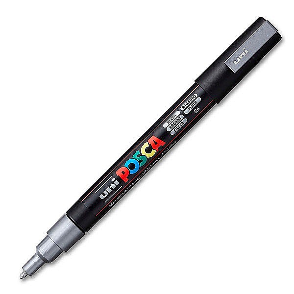 MARKER UNI POSCA UNIVERSAL 3M 0.9-1.3 MM M439/14143 ARGINTIU [1]