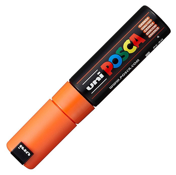 MARKER UNI POSCA PC-8K UNIVERSAL VARF TESIT 8MM PORTOCALIU INCHIS M31 [1]