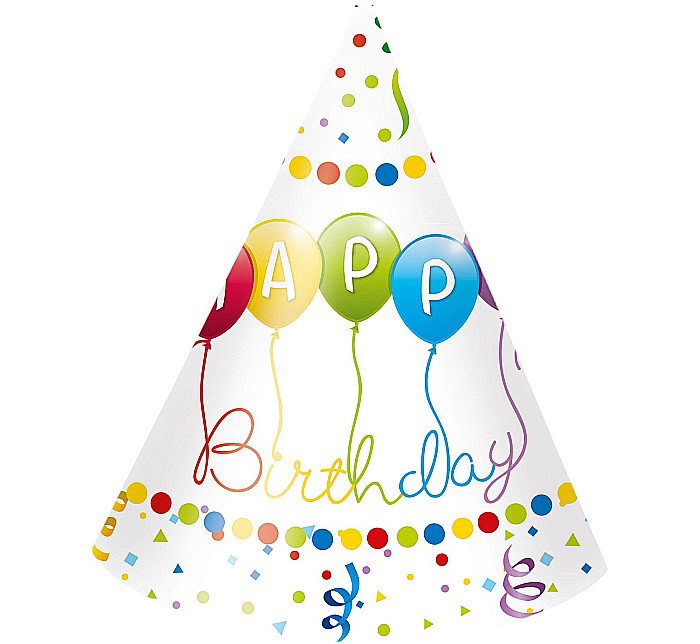 GOD COIF DIN CARTON Happy Birthday Streamers, 17.5cm, 6/set 81906 [1]