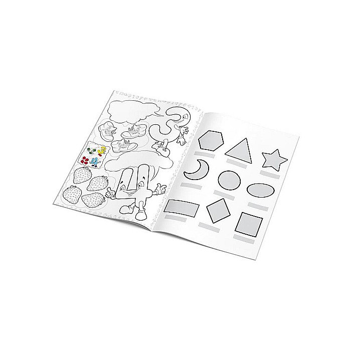 DIA CARTE PENTRU ACTIVITATI EDUCATIVE 24F CU STICKERE NUMERE SI FORME 646861 [2]