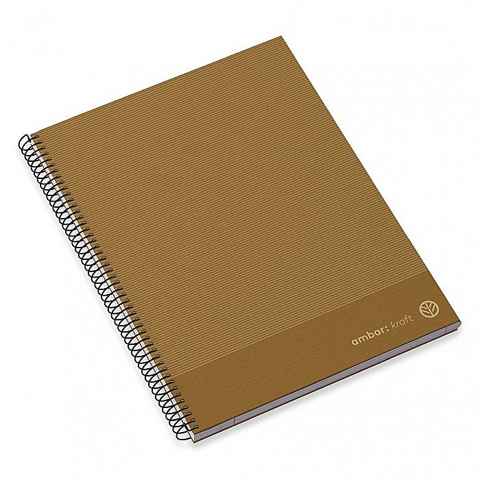 AM CAIET A5 100F SPIRA LINII HARD COVER KRAFT 207871 [4]