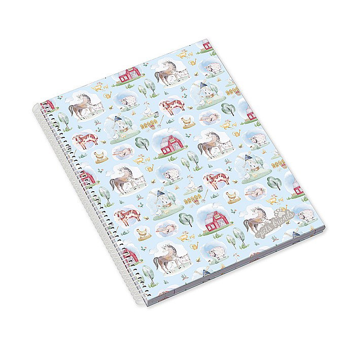 CAIET A4 120F SPIRA PETS FRIENDS HARD COVER BLUE PATRATELE 209134 [1]